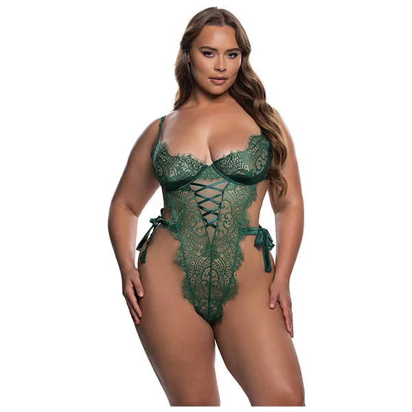 Dreamer-and-apos-s-Lust-Lace-and-Satin-Teddy-Green-1X
