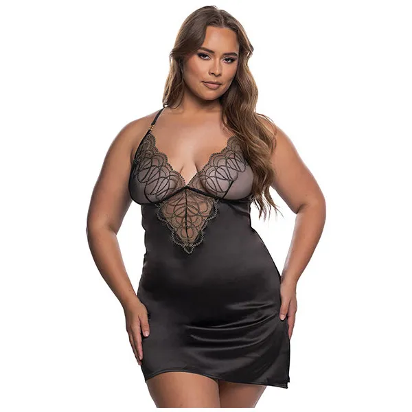 Beaded-Belle-Metallic-Embroidery-w-Bead-Lace-Chemise-Black-Gold-1X
