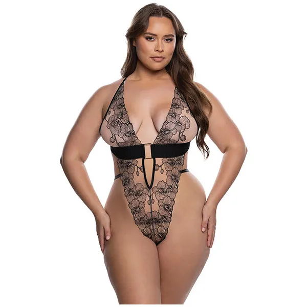 Orchid-Blossom-Embroidered-Teddy-Black-Nude-2X
