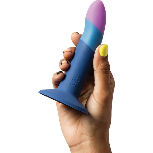 ROMP-Piccolo-3-Color-5-5-inch-Dildo-Pegging-Kit-Blue