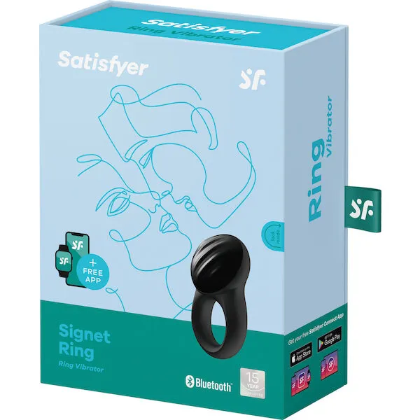 Satisfyer Signet Ring w/Bluetooth App - Blue