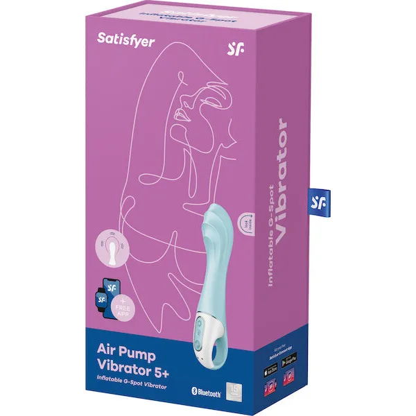 Satisfyer Air Pump Vibrator 5+ - Blue