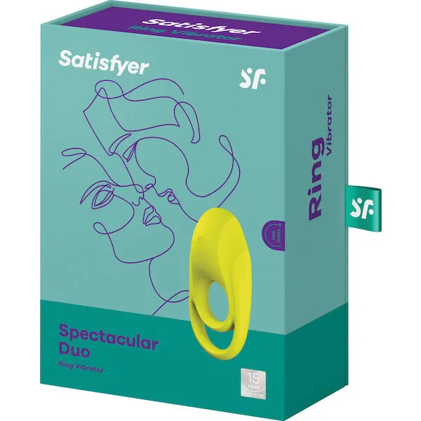 Satisfyer Spectacular Duo Ring Vibrator - Lime Green