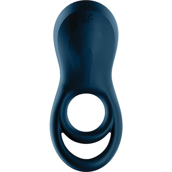 Satisfyer Epic Duo Ring Vibrator - Dark Blue