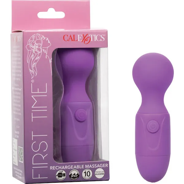 First-Time-Rechargeable-Vibrator-Massager-Purple