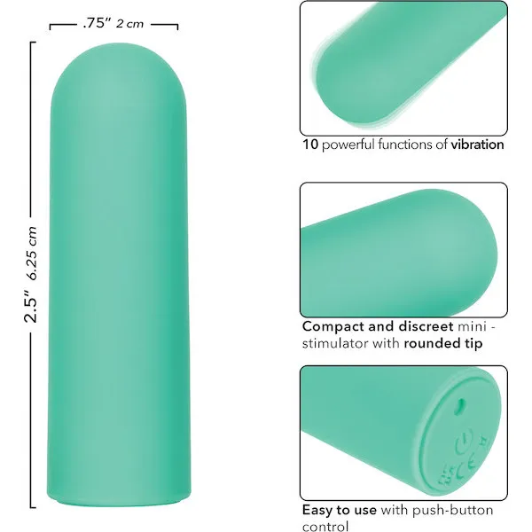 Turbo Buzz Rounded Mini Bullet Stimulator - Green