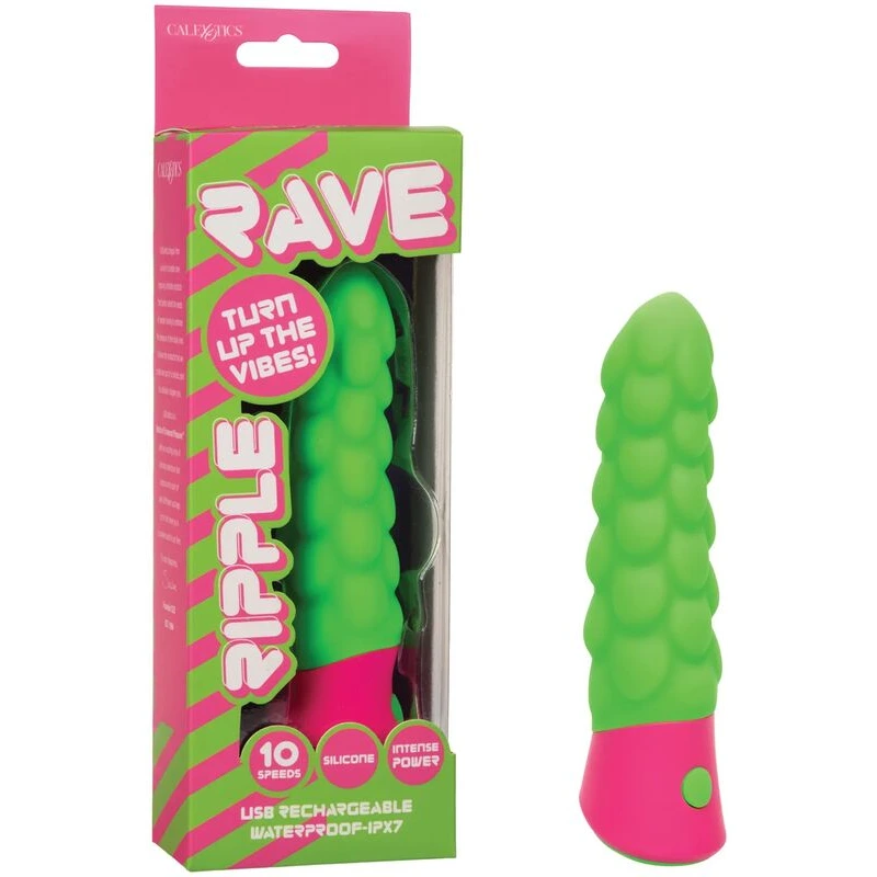 Rave-Ripple-Vibrator-Green-Pink