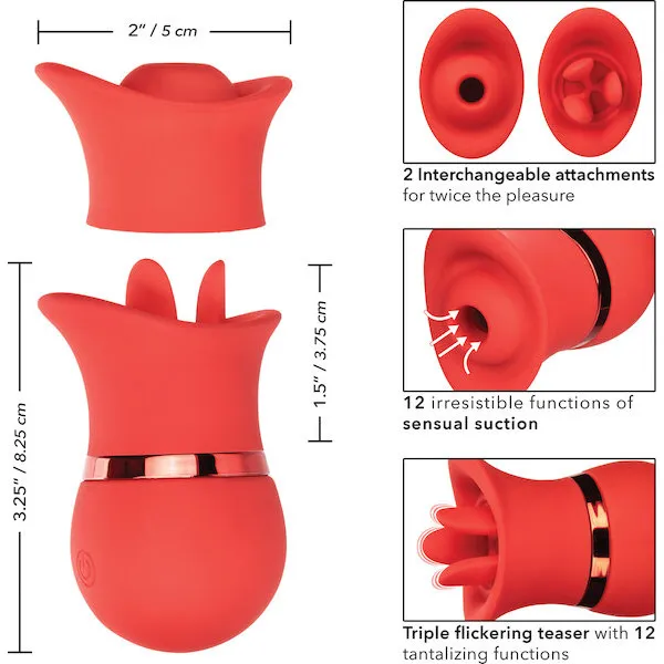 French Kiss Suck & Play Interchangeable Set - Red