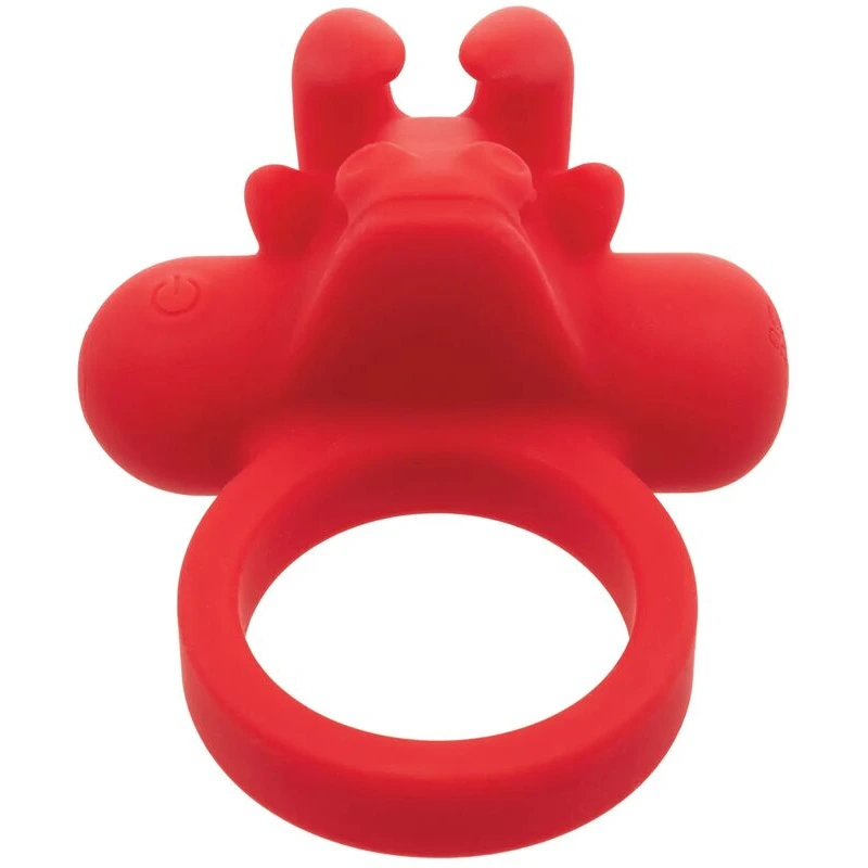 Couple's Enhancer Silicone Rechargeable The Matador Enhancer w/Triple Stimulation - Red