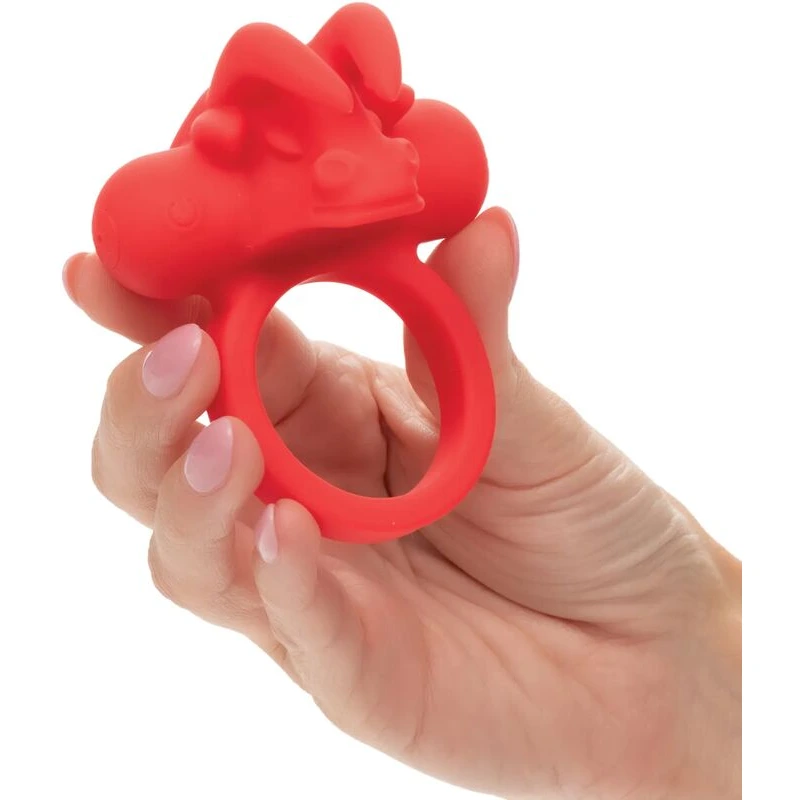 Couple's Enhancer Silicone Rechargeable The Matador Enhancer w/Triple Stimulation - Red