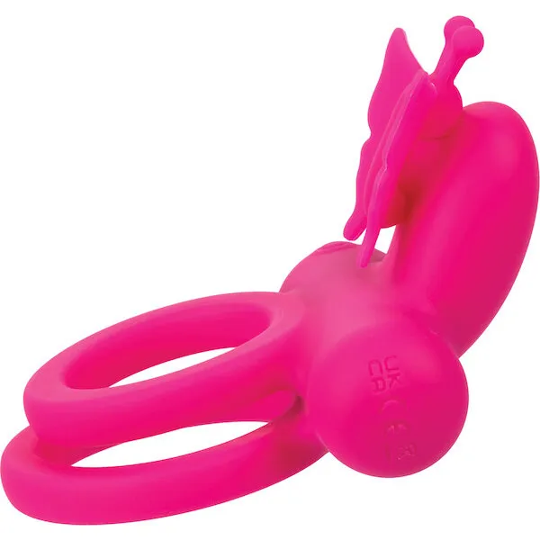 Silicone Rechargeable Butterfly Dual Ring