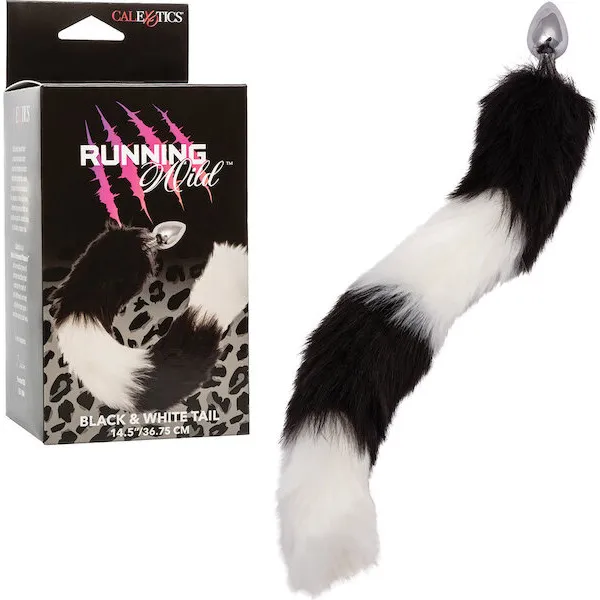 Running-Wild-Black-and-White-Tail-Metallic-Anal-Probe