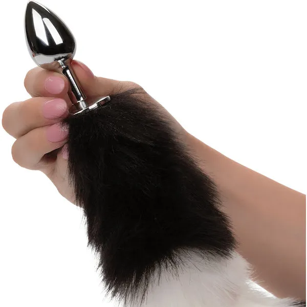 Running-Wild-Black-and-White-Tail-Metallic-Anal-Probe