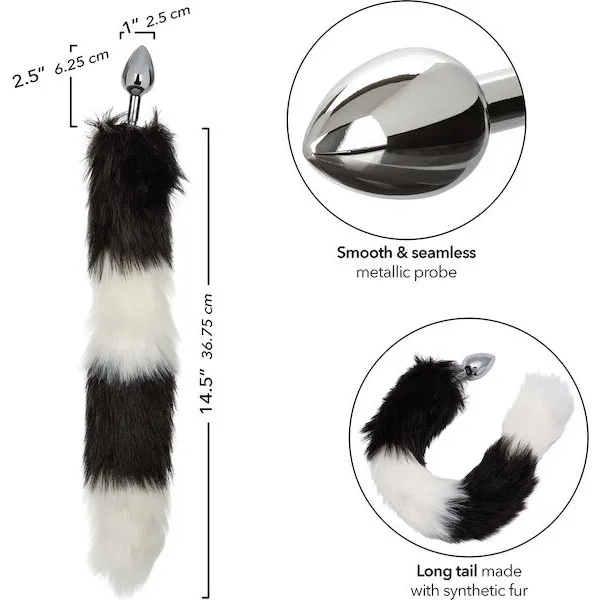 Running-Wild-Black-and-White-Tail-Metallic-Anal-Probe