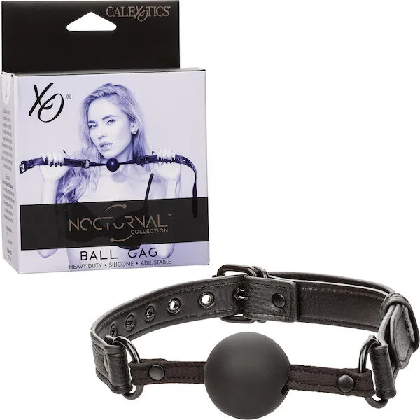 Nocturnal-Collection-Silicone-Ball-Gag-Black