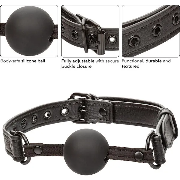 Nocturnal-Collection-Silicone-Ball-Gag-Black