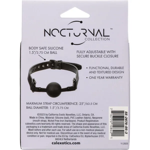 Nocturnal-Collection-Silicone-Ball-Gag-Black