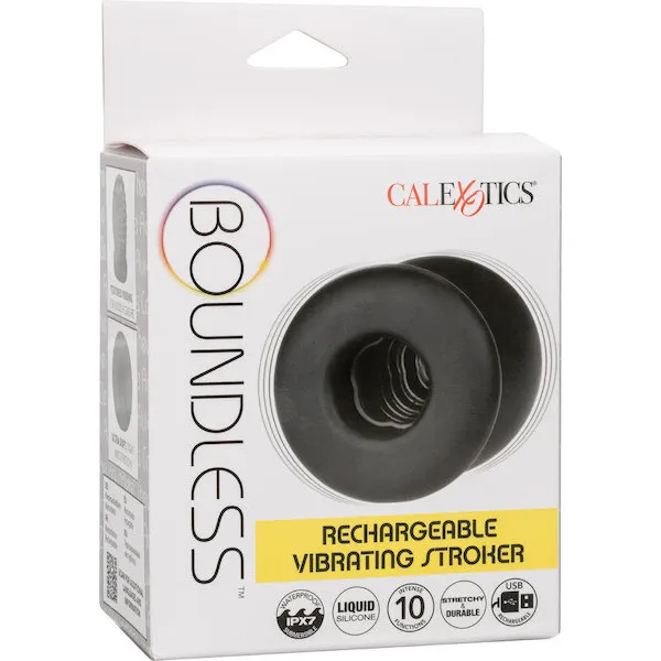 Boundless Rechargeable Vibrating Stroker - Black