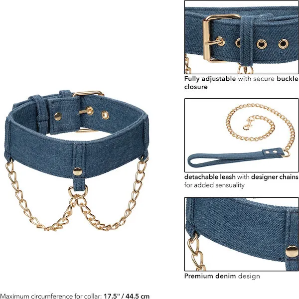 Ride-039-Em-Premium-Denim-Collection-Collar-w-Leash