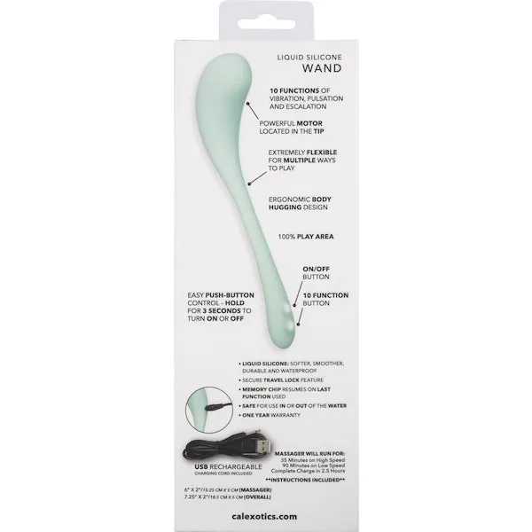 Elle Liquid Silicone Wand - Green
