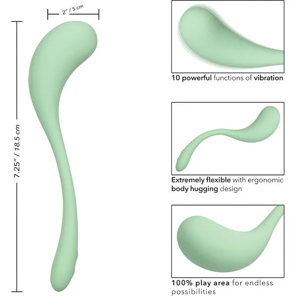 Elle Liquid Silicone Wand - Green