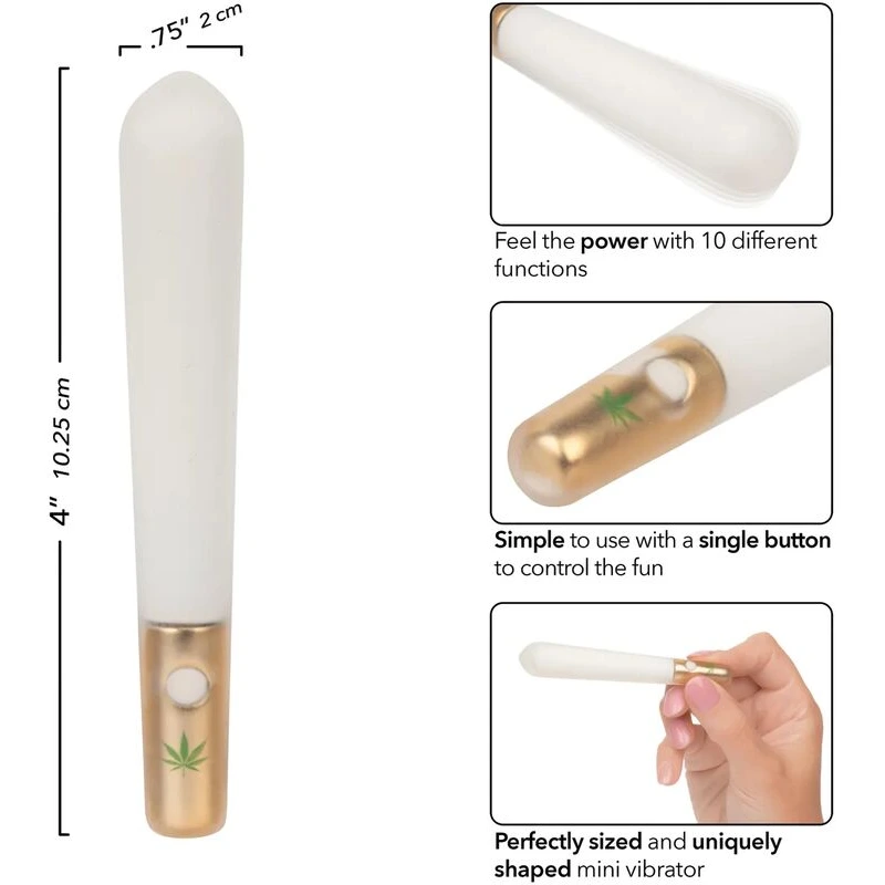Naughty Bits Smoke Show Mini Joint Vibe - White