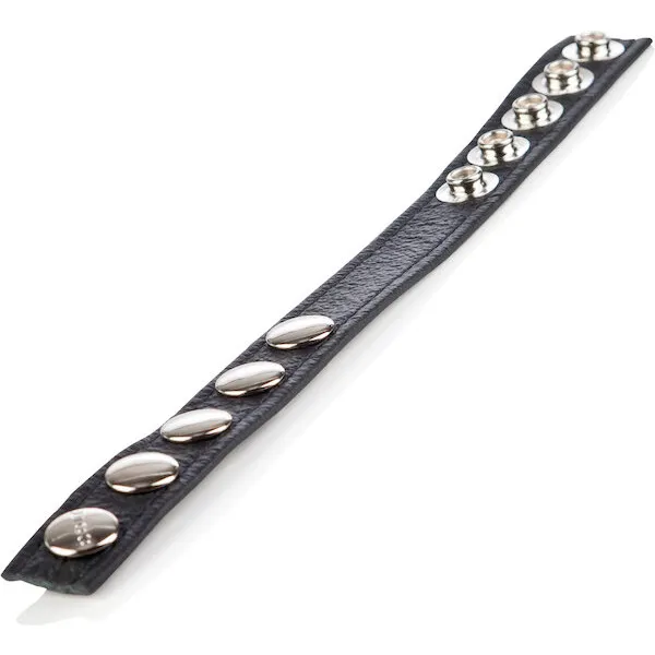 COLT-Leather-C-B-Strap-5-Snap-Fastener-Black