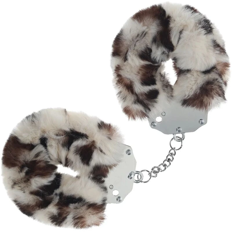 Shots-Ouch-Heavy-duty-Fluffy-Handcuffs-Snow-Leopard