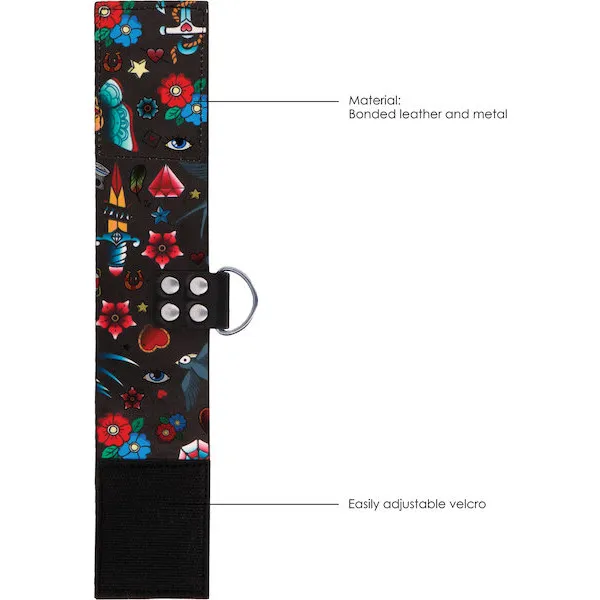 Shots-Ouch-Old-School-Tattoo-Style-Printed-Hand-Cuffs-Black