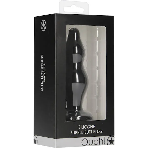 Shots-Ouch-Bubble-Butt-Plug-Black