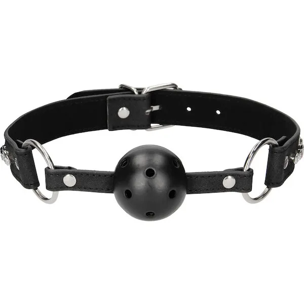 Shots-Ouch-Diamond-Breathable-Ball-Gag-Black