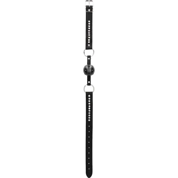 Shots-Ouch-Diamond-Breathable-Ball-Gag-Black