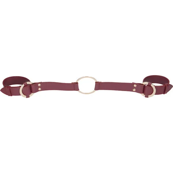 Shots-Ouch-Halo-Handcuff-w-Connector-Burgundy