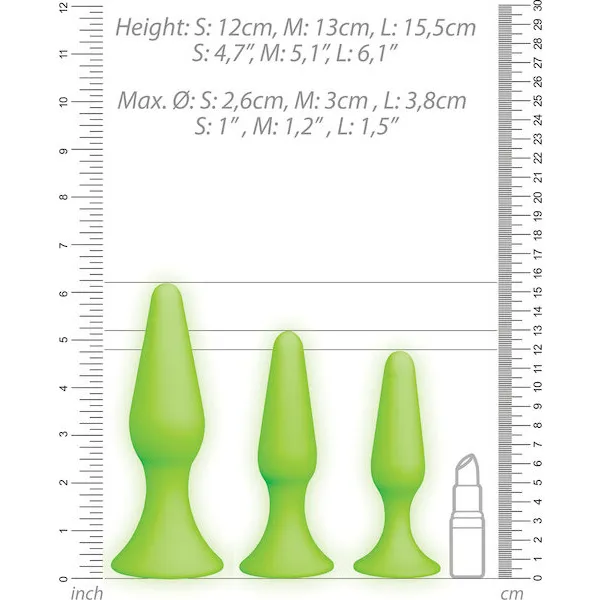 Shots-Ouch-Butt-Plug-Set-Glow-in-the-Dark