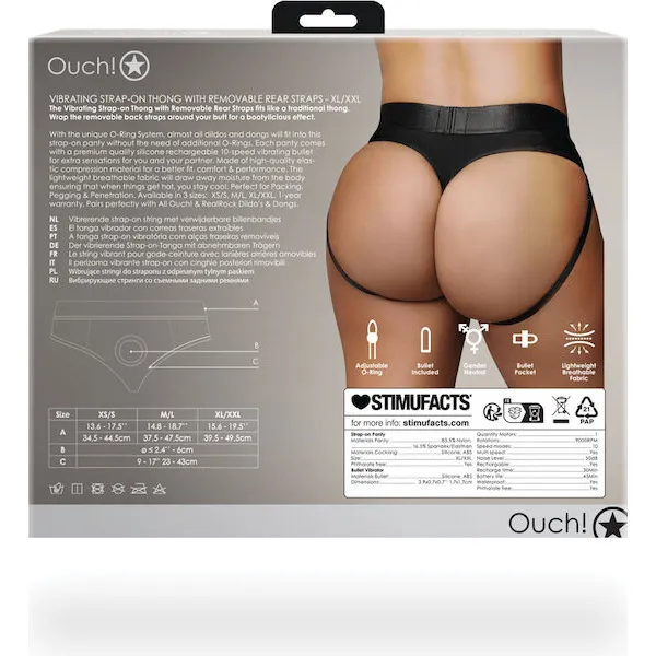 Shots-Ouch-Vibrating-Strap-On-Thong-w-Removable-Rear-Straps-Black-XL-XXL
