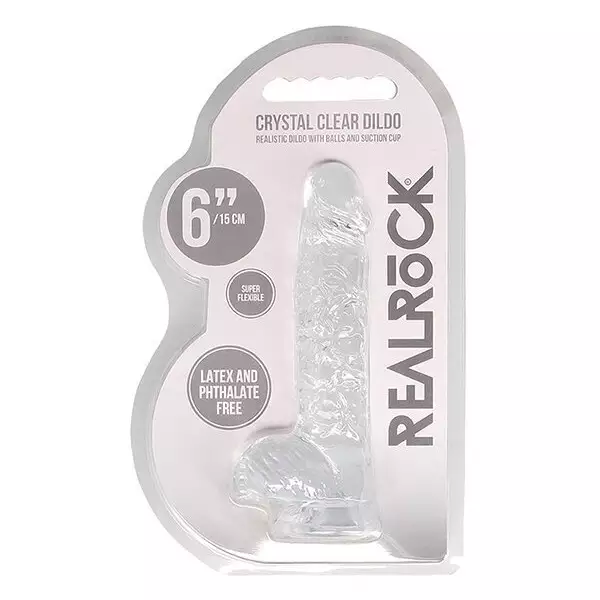 Shots-RealRock-Realistic-Crystal-Clear-6-inch-Dildo-w-Balls-Transparent-Clear