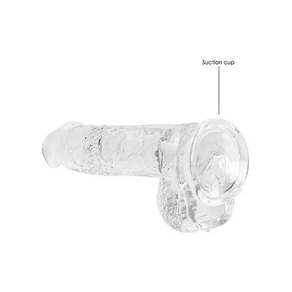 Shots-RealRock-Realistic-Crystal-Clear-6-inch-Dildo-w-Balls-Transparent-Clear