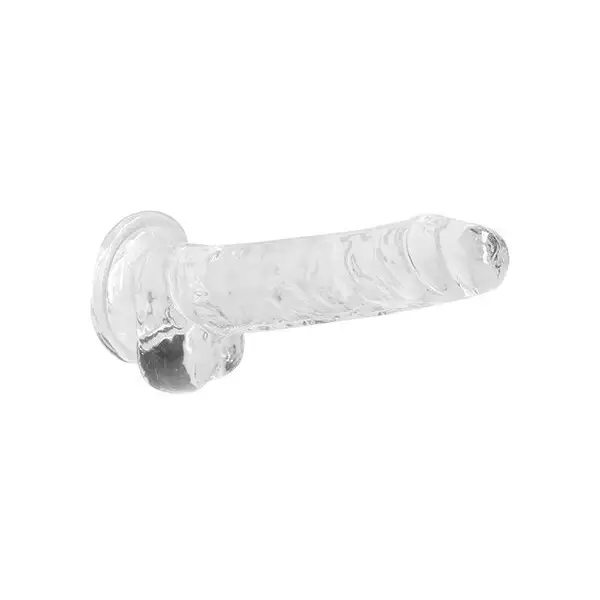 Shots-RealRock-Realistic-Crystal-Clear-7-inch-Dildo-w-Balls-Transparent-Clear
