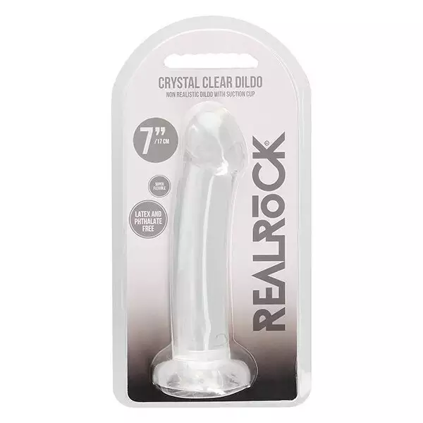 Shots-RealRock-Crystal-Clear-7-inch-Dildo-Transparent