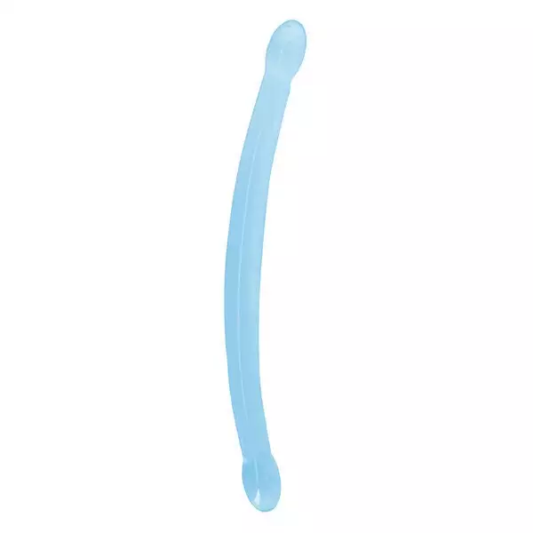 Shots-RealRock-Crystal-Clear-17-inch-Double-Dildo-Blue