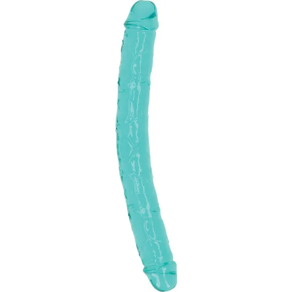 Shots-RealRock-Crystal-Clear-13-inch-Double-Dildo-Turquoise