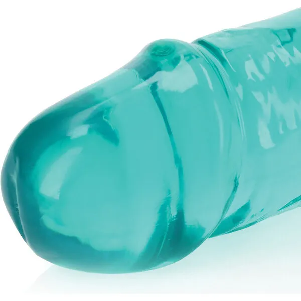 Shots-RealRock-Crystal-Clear-13-inch-Double-Dildo-Turquoise