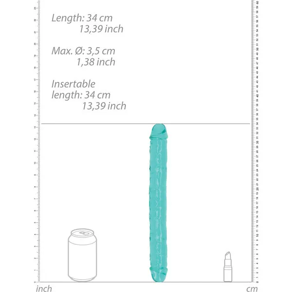 Shots-RealRock-Crystal-Clear-13-inch-Double-Dildo-Turquoise