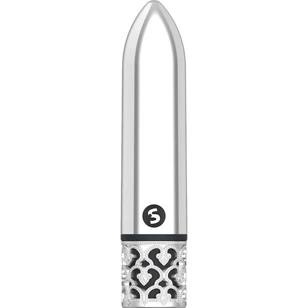 Shots Royal Gem Glamour Rechargeable Bullet - Silver