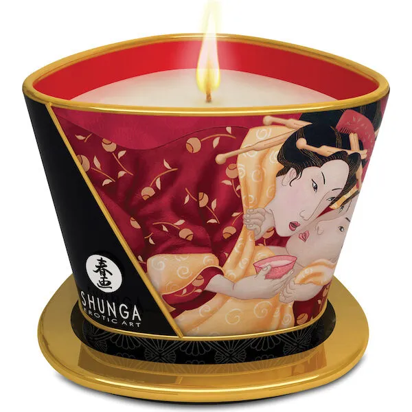 Shunga-Massage-Candle-Romance-5-7-oz-Strawberry-Wine