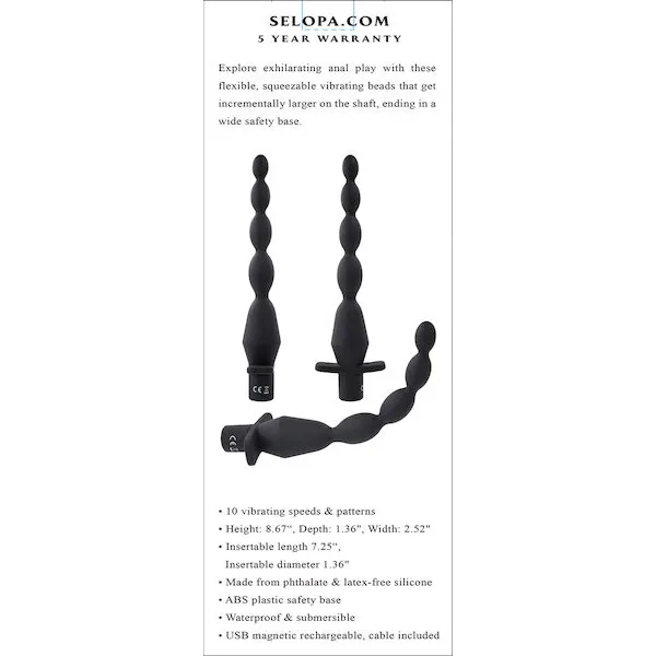 Selopa-Vibrating-Butt-Beads-Black
