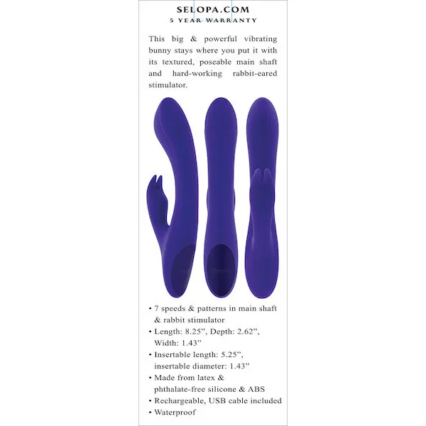 Selopa-Poseable-Bunny-Rabbit-Vibrator-Purple