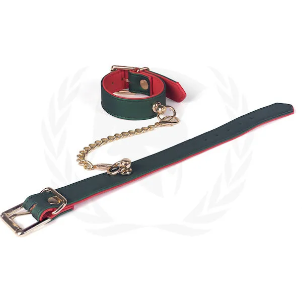 Spartacus-PU-Beginners-Wrist-Restraints-Green-Red