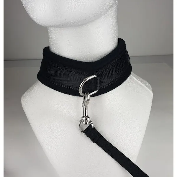 Spartacus-Collar-and-Leash-Neoprene-Black
