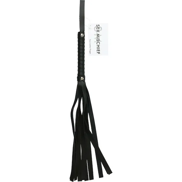 Sex-and-Mischief-Faux-Leather-Flogger-Black